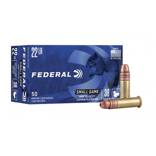 Federal Small Game CopperPlated HP .22LR 38gr